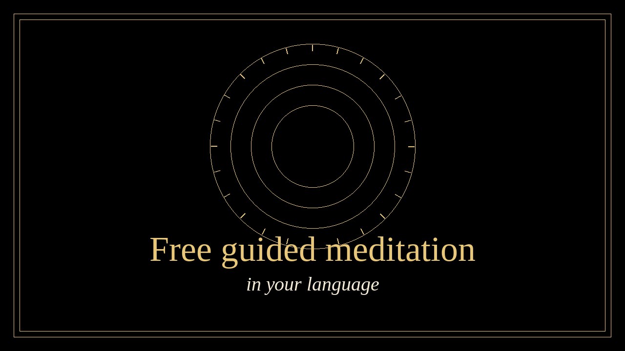 House blog banner. Free guided meditation in your language.